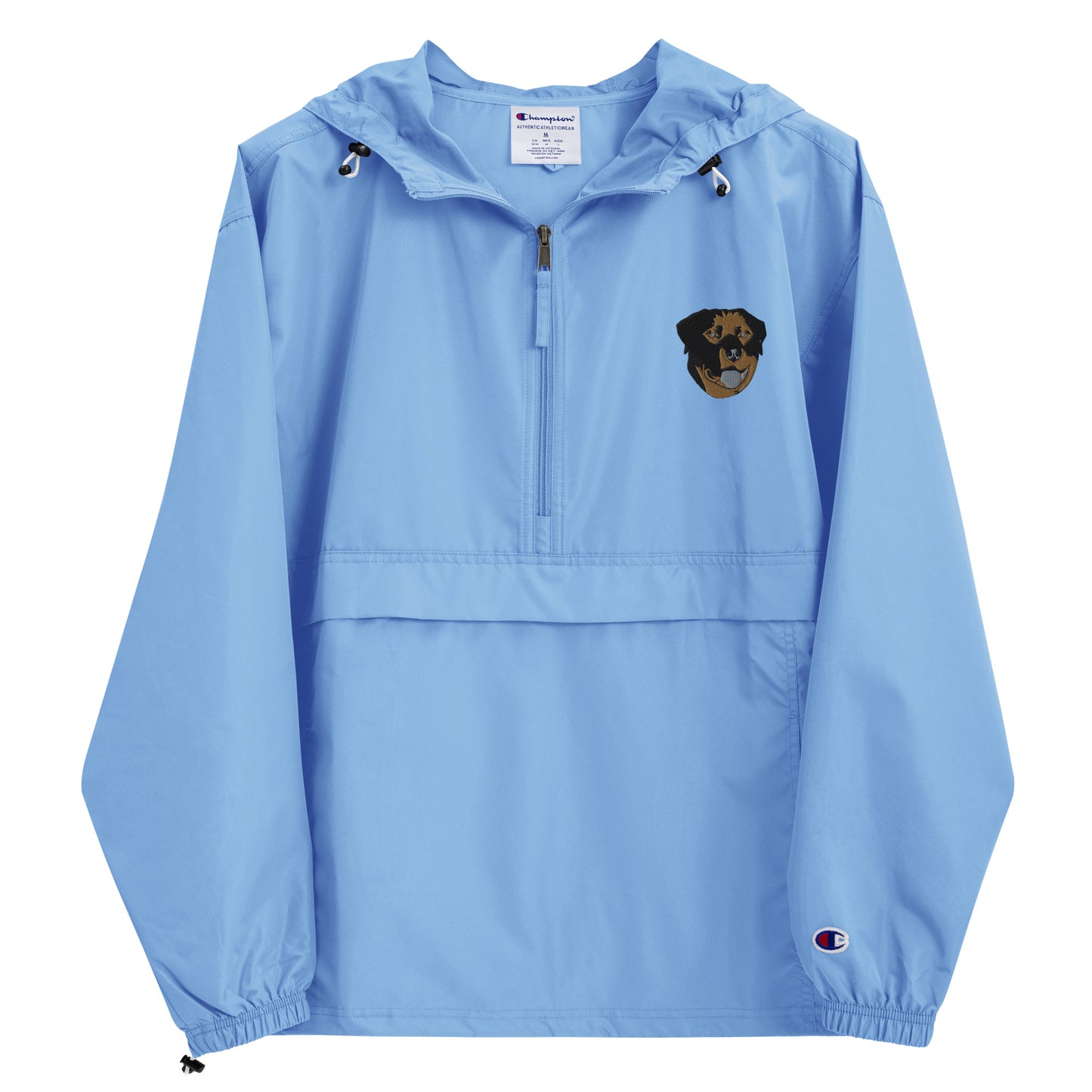 Embroidered Color Rottie Champion Packable Jacket