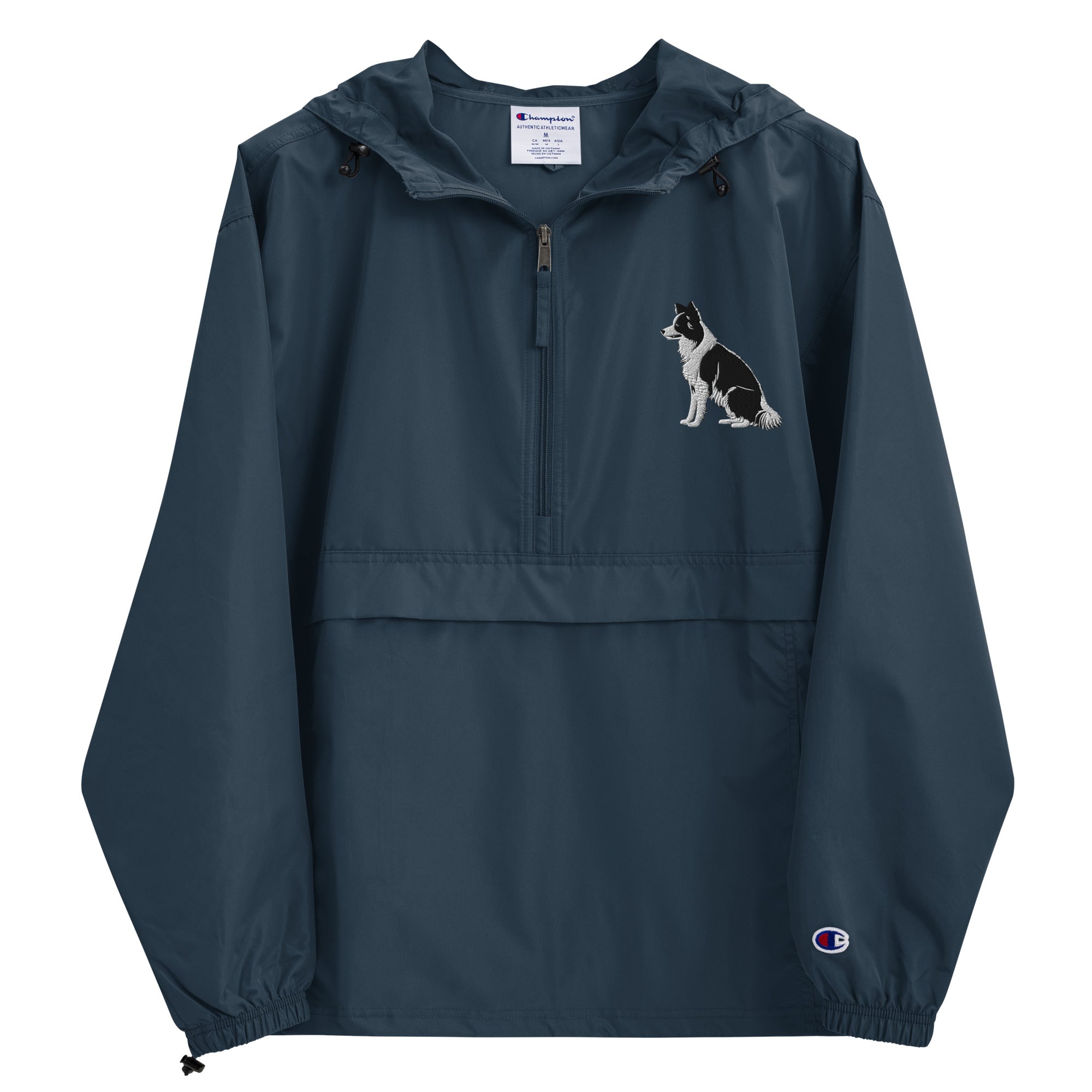 Embroidered Collie Craze Boy Champion Packable Jacket