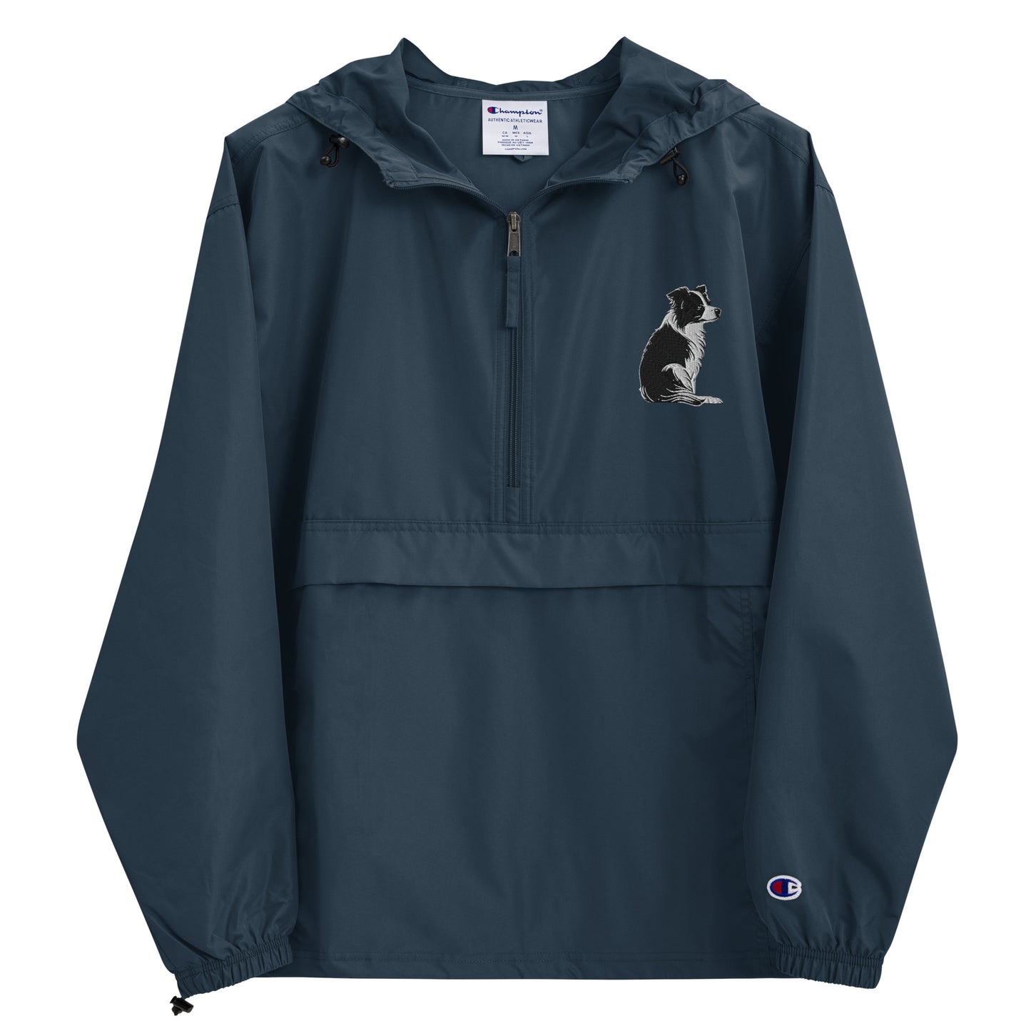 Embroidered Collie Craze Girl Champion Packable Jacket