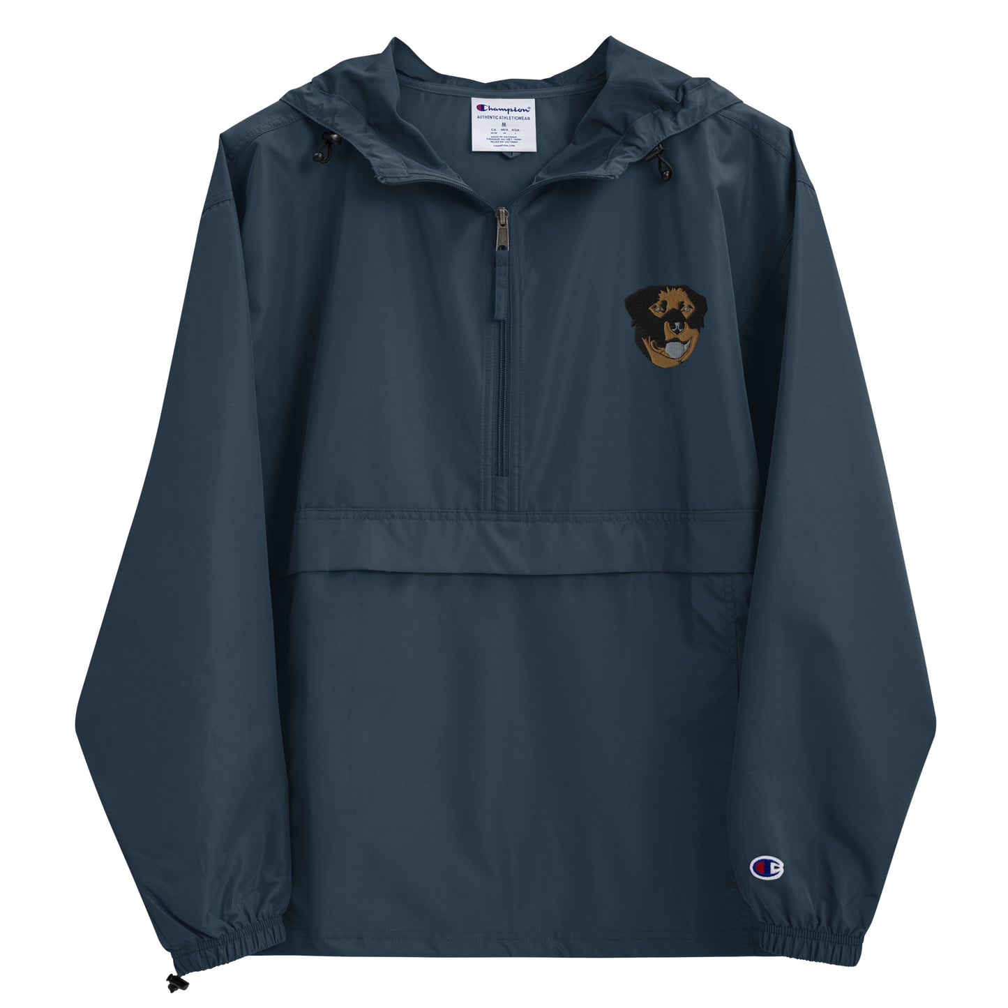 Embroidered Color Rottie Champion Packable Jacket