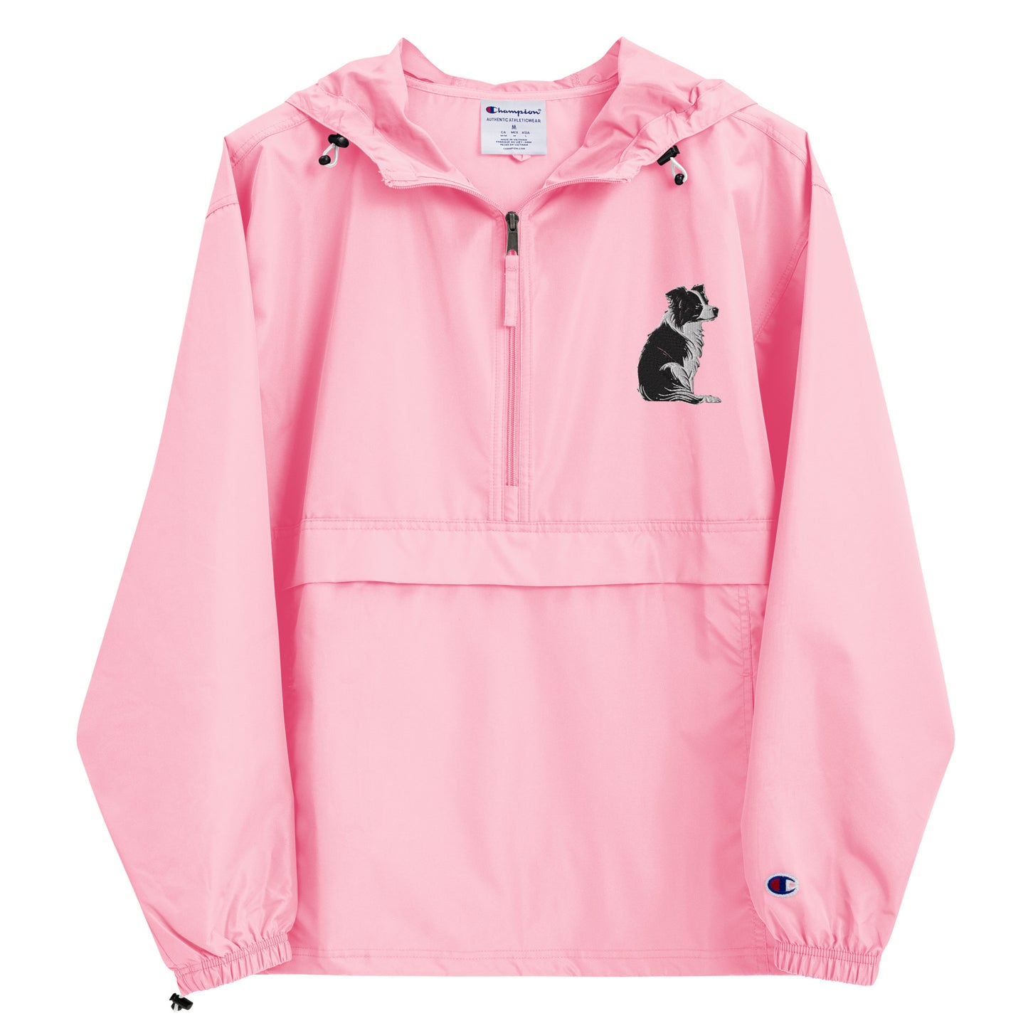 Embroidered Collie Craze Girl Champion Packable Jacket