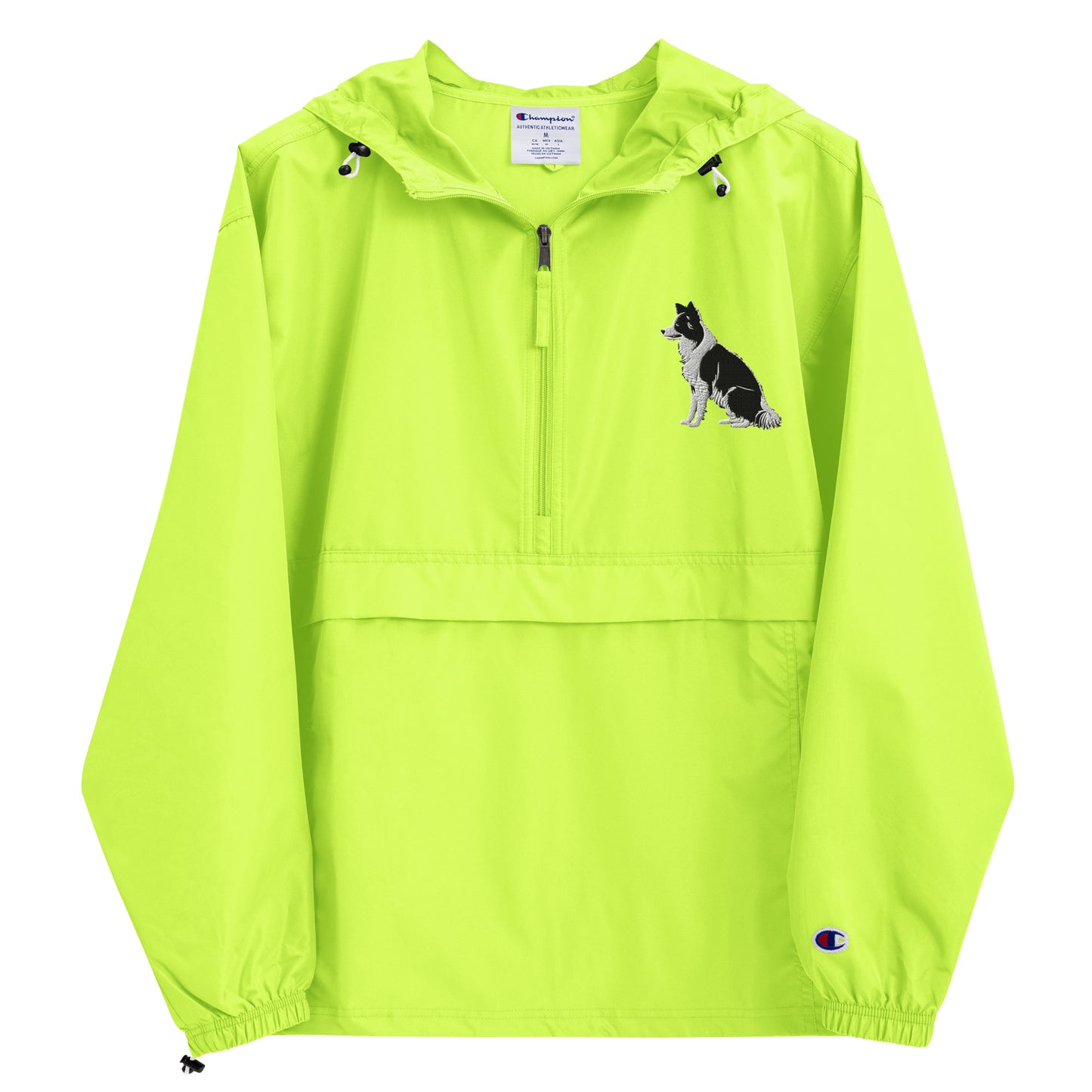 Embroidered Collie Craze Boy Champion Packable Jacket