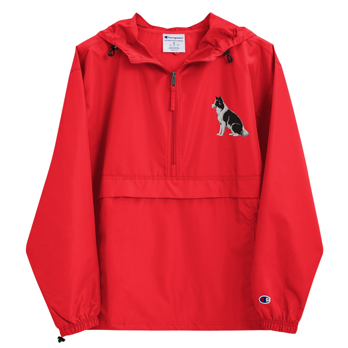 Embroidered Collie Craze Boy Champion Packable Jacket