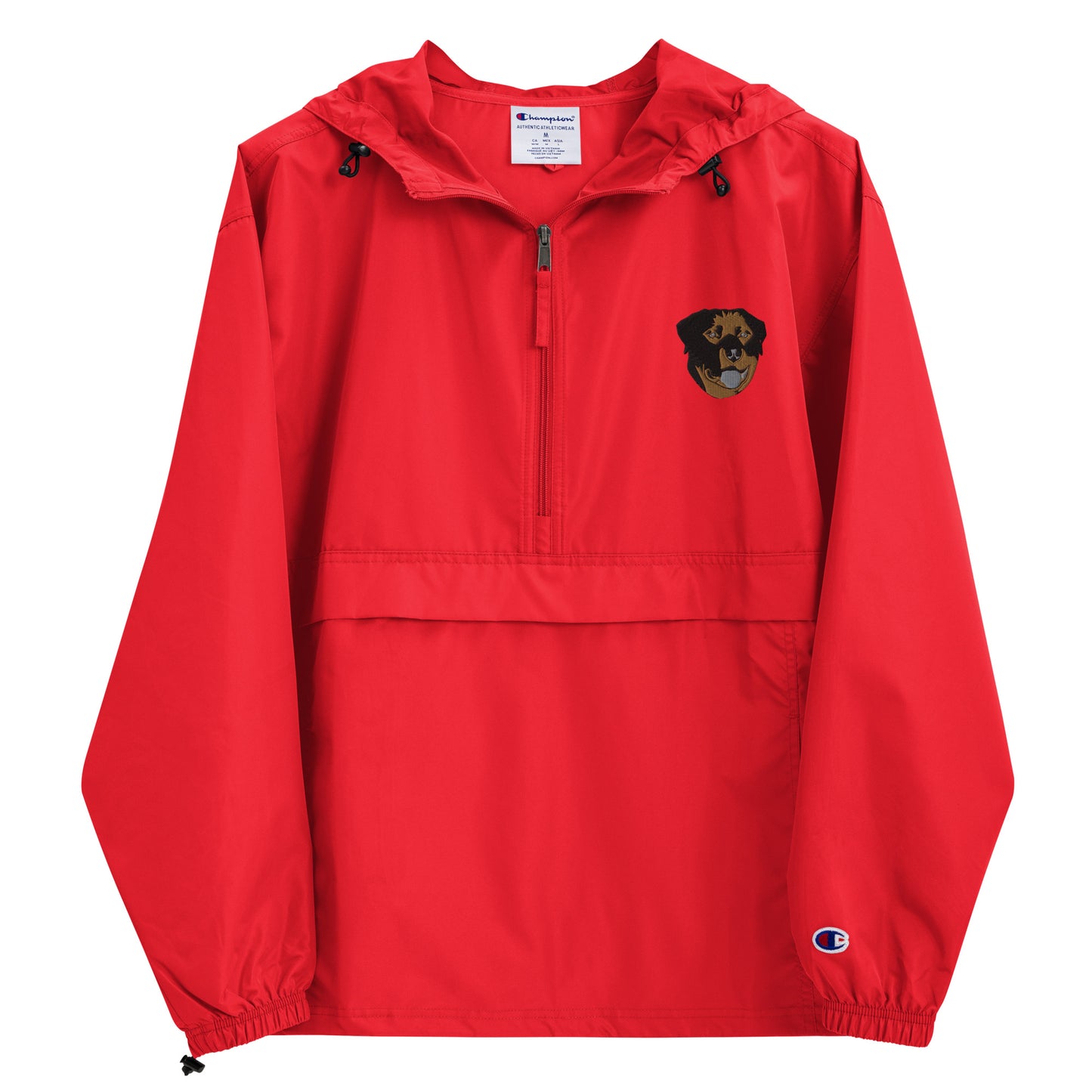 Embroidered Color Rottie Champion Packable Jacket