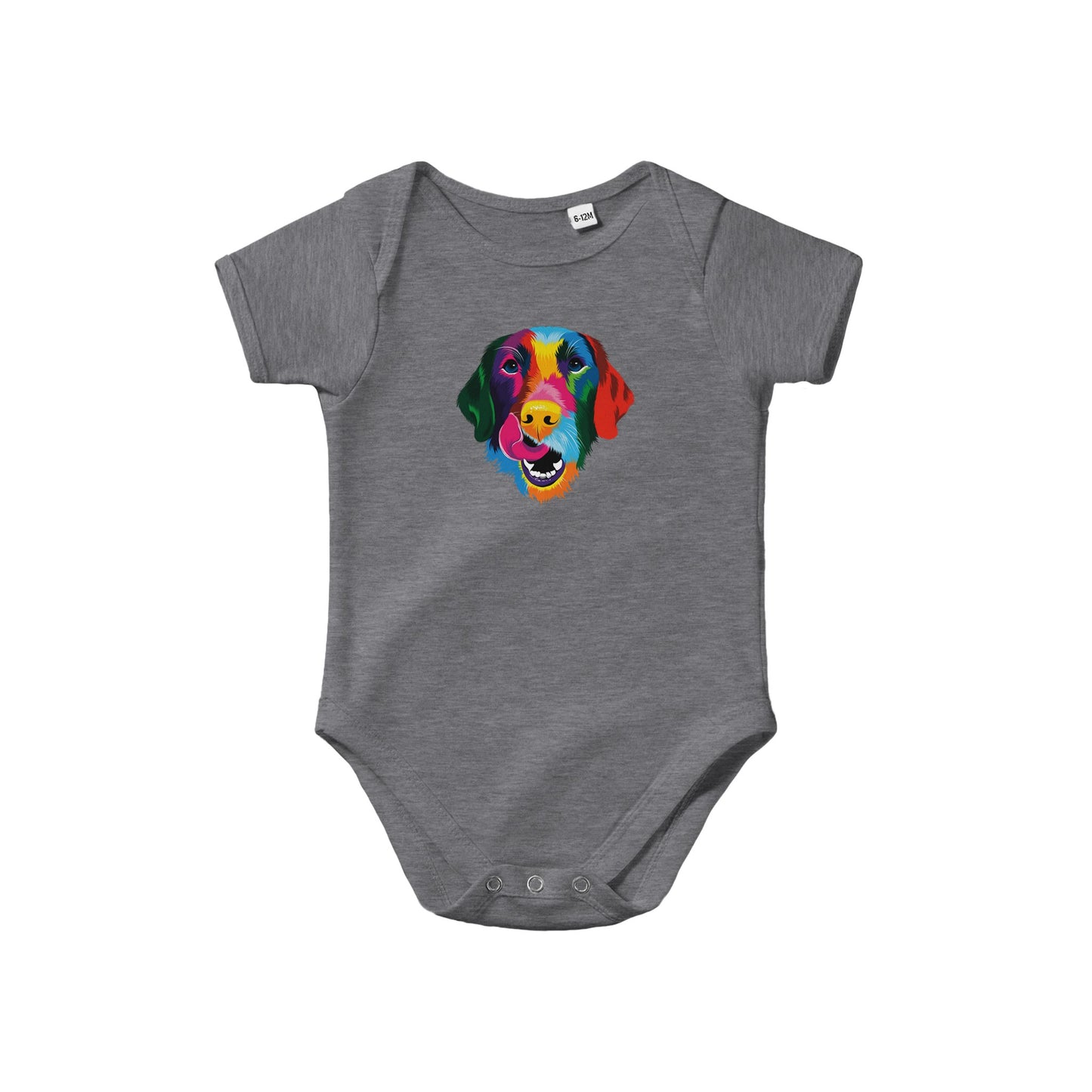 Color Silly Lab Printed Baby Short Sleeve Bodysuit