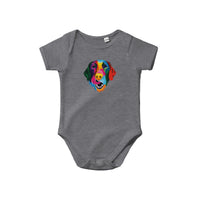 Color Silly Lab Printed Baby Short Sleeve Bodysuit