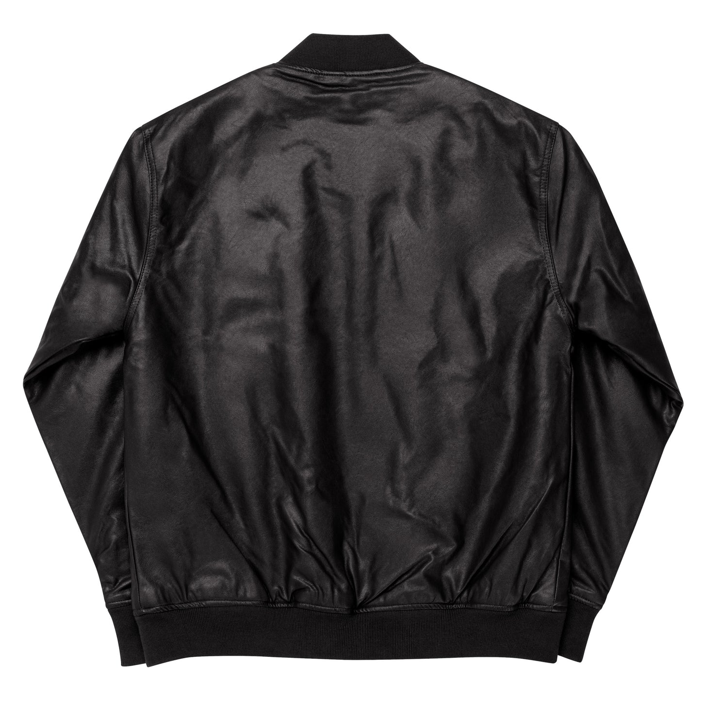 Doodle Boy Classic Embroidered Leather Bomber Jacket