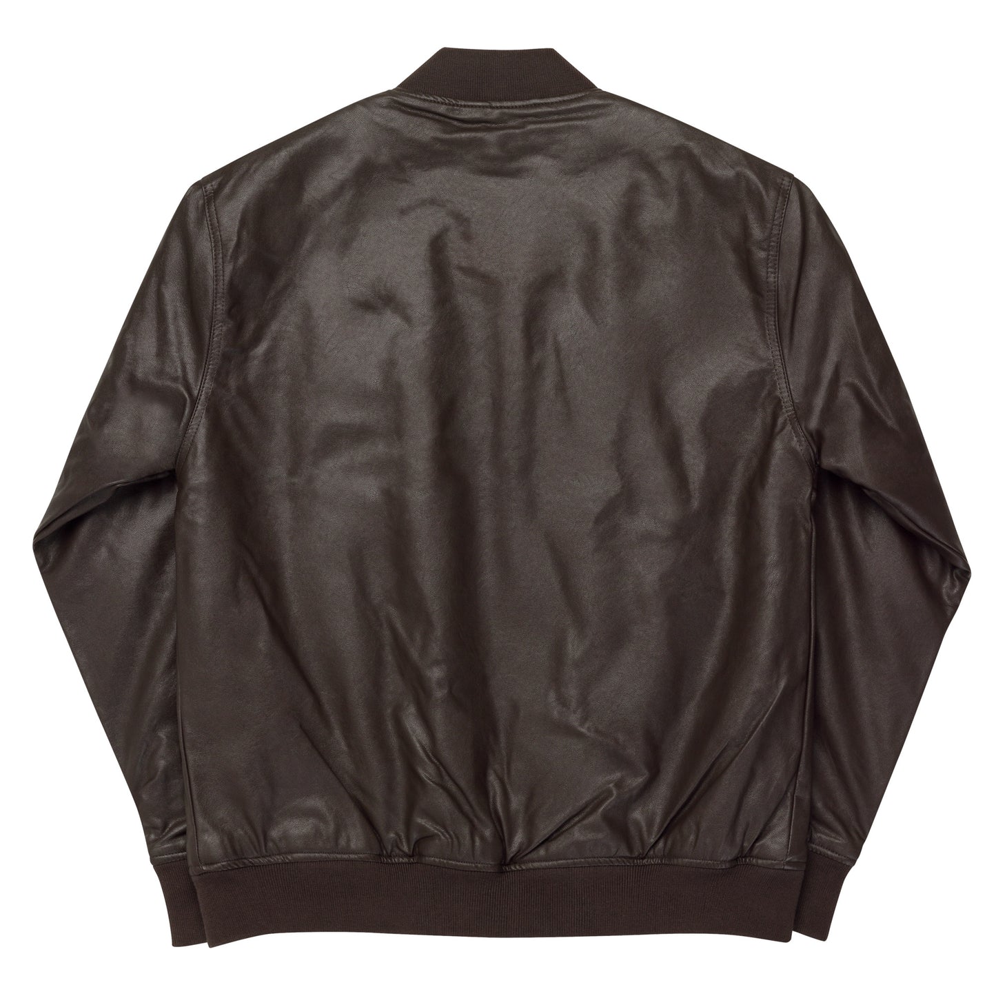 Doodle Boy Classic Embroidered Leather Bomber Jacket