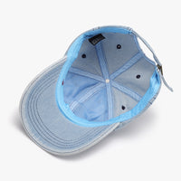 Distressed Denim Baseball Cap – Adjustable Cotton Hat in Multiple Colors