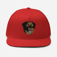 Embroidered Color Rottie Flat Bill Cap