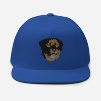 Embroidered Color Rottie Flat Bill Cap