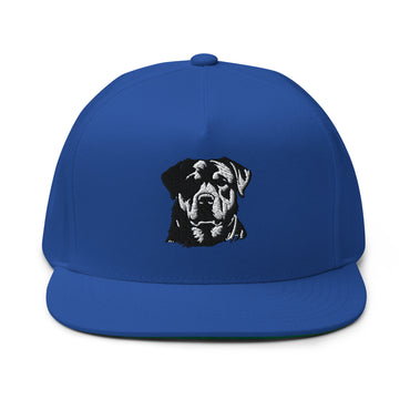 Embroidered Classic Rottie Flat Bill Cap