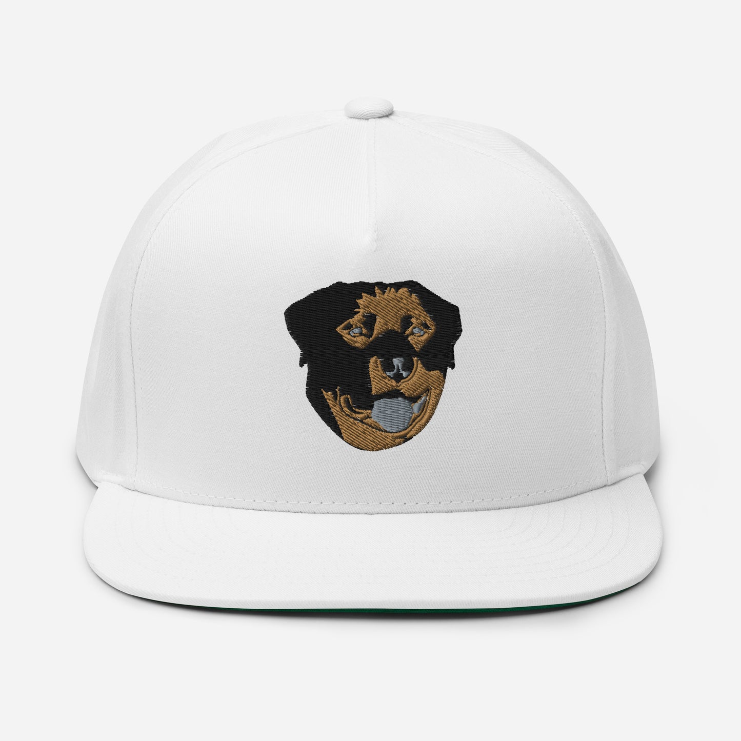 Embroidered Color Rottie Flat Bill Cap