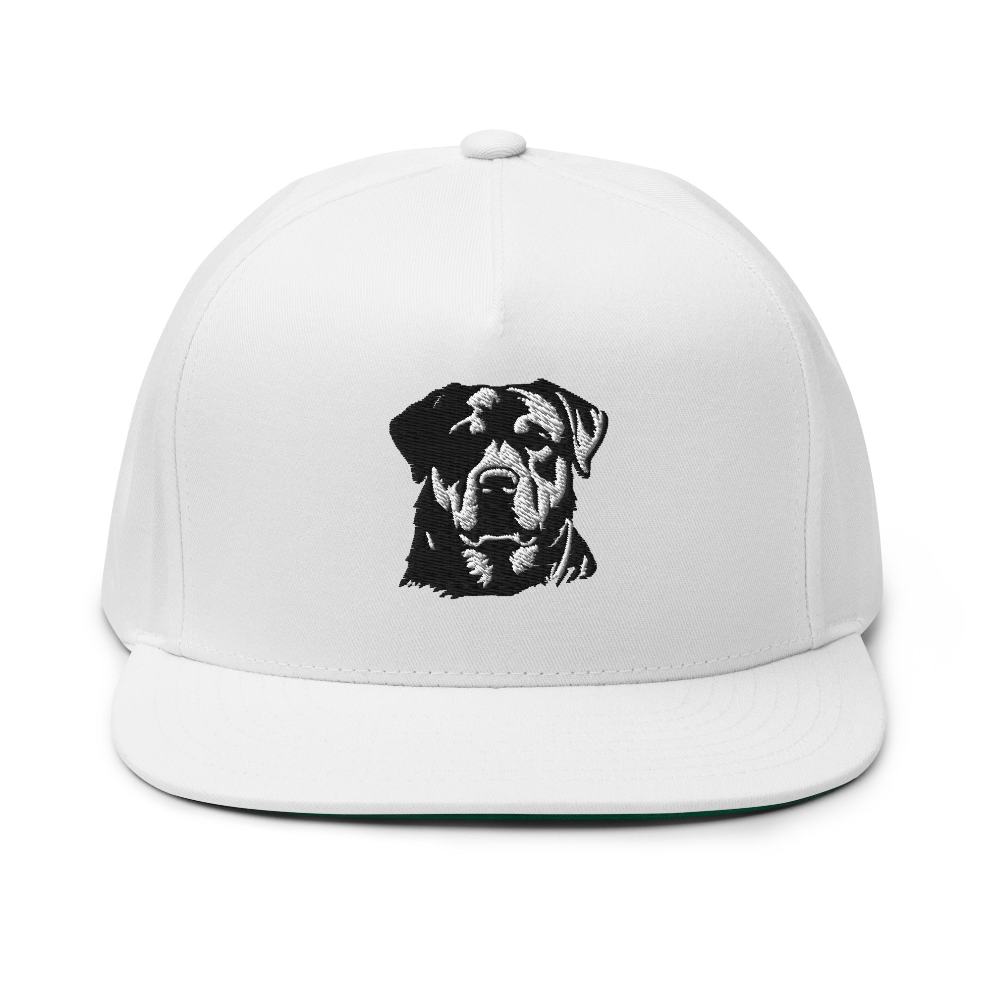 Embroidered Classic Rottie Flat Bill Cap