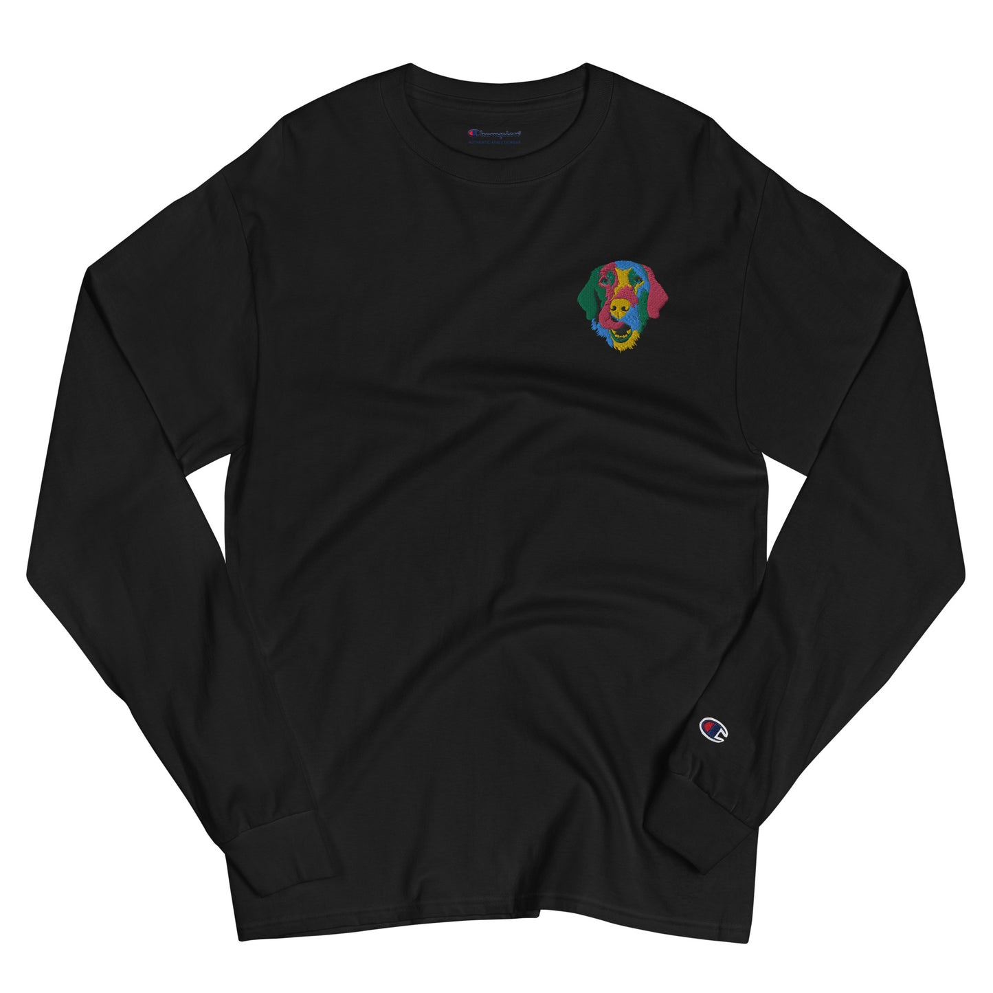 Embroidered Color Silly Lab Men's Champion Long Sleeve Shirt