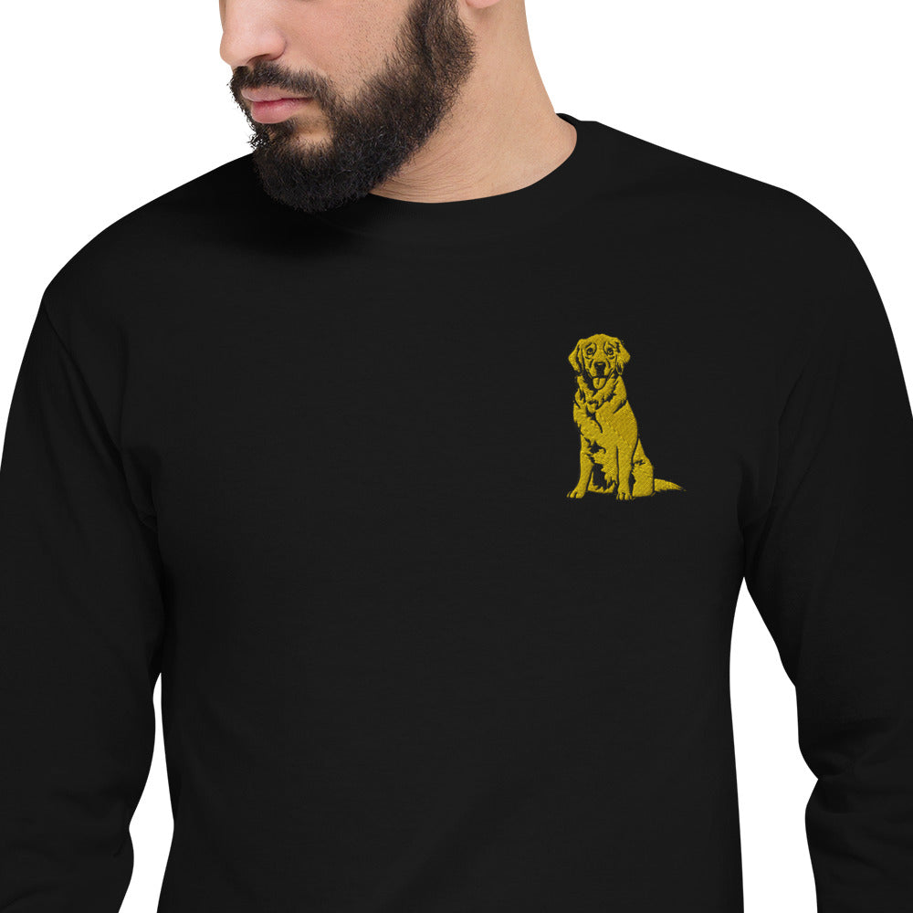 Golden Boy Embroidered Men's Champion Long Sleeve Shirt