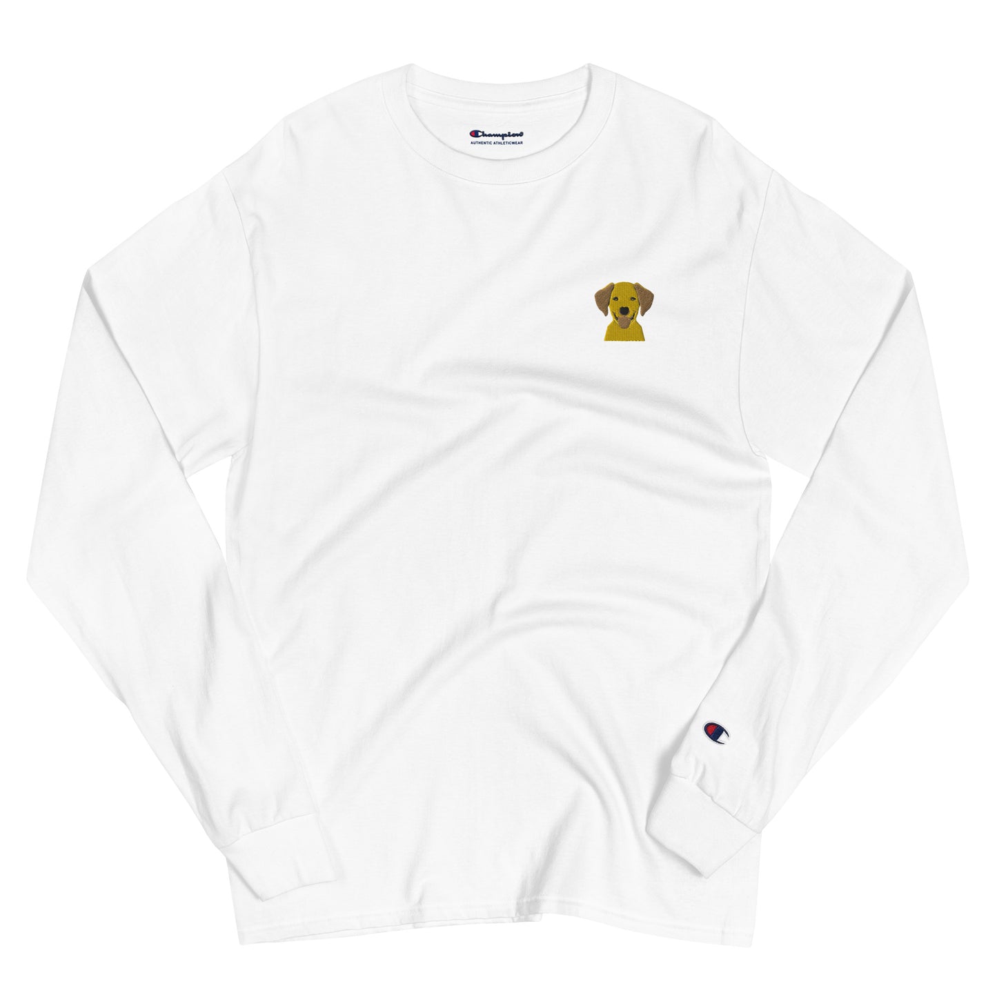 Embroidered Silly Lab Men's Champion Long Sleeve Shirt