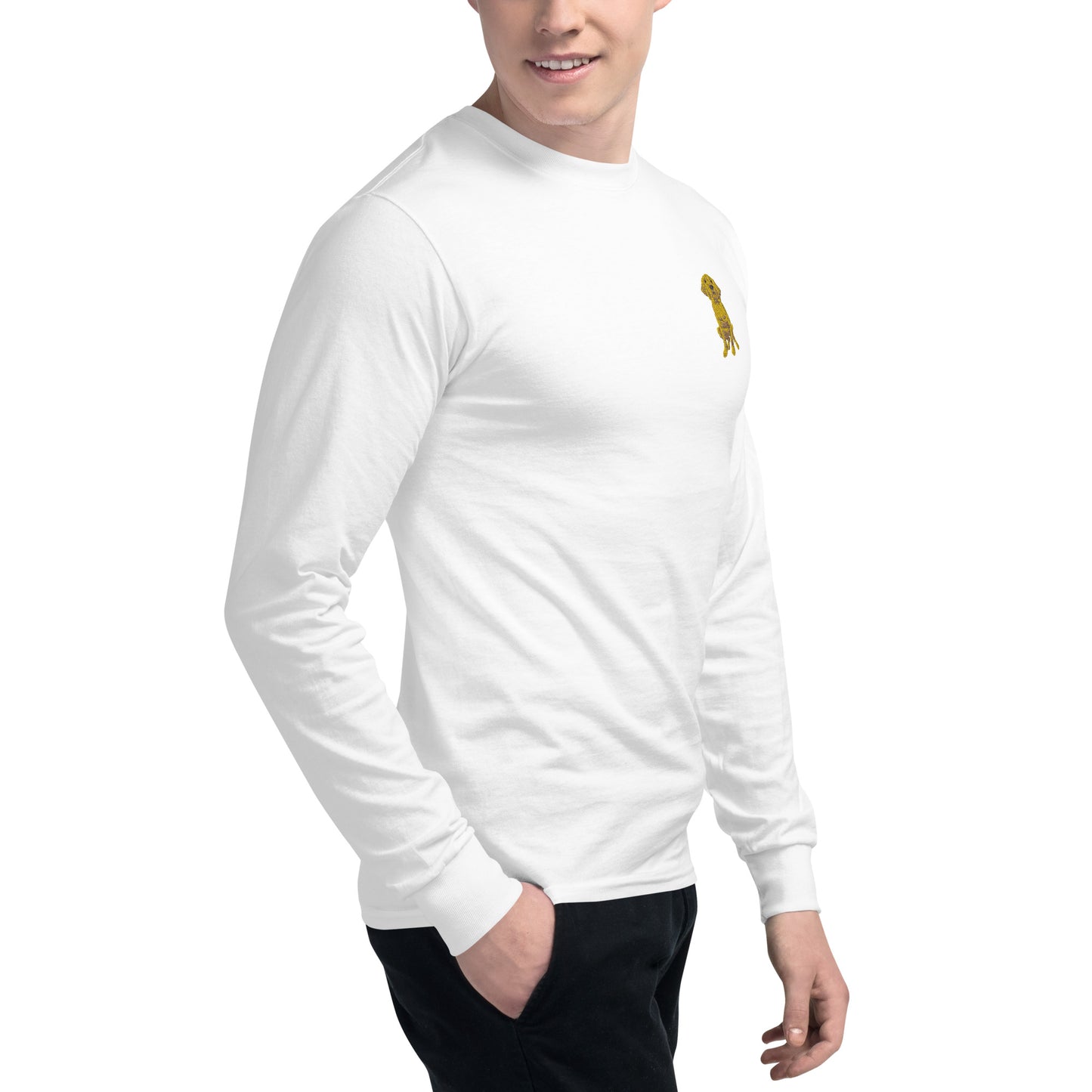 Doodle Boy Classic Embroidered Men's Champion Long Sleeve Shirt