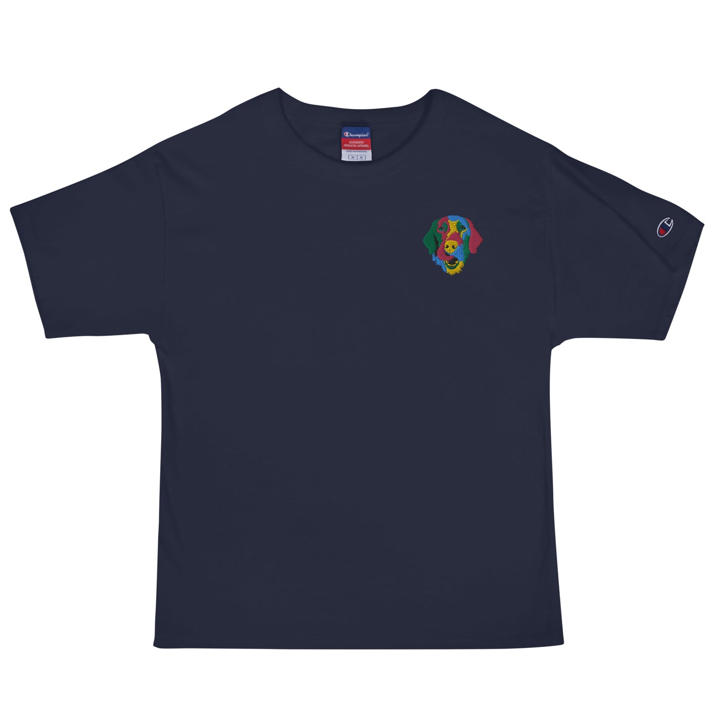 Embroidered Color Silly Lab Men's Champion T-Shirt