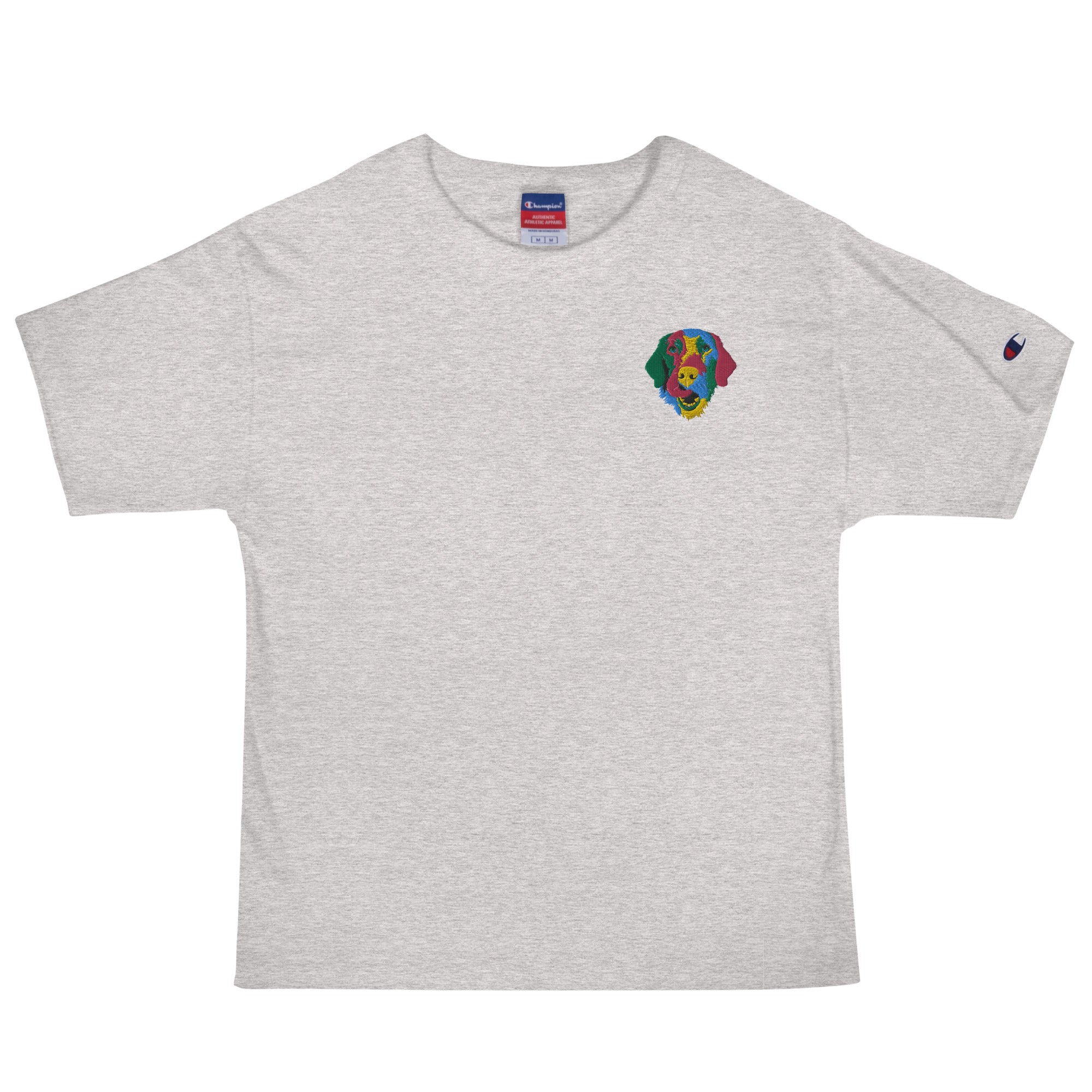 Embroidered Color Silly Lab Men's Champion T-Shirt