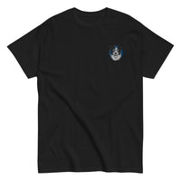 Embroidered Collie Craze Happy Blue Men's T-Shirt