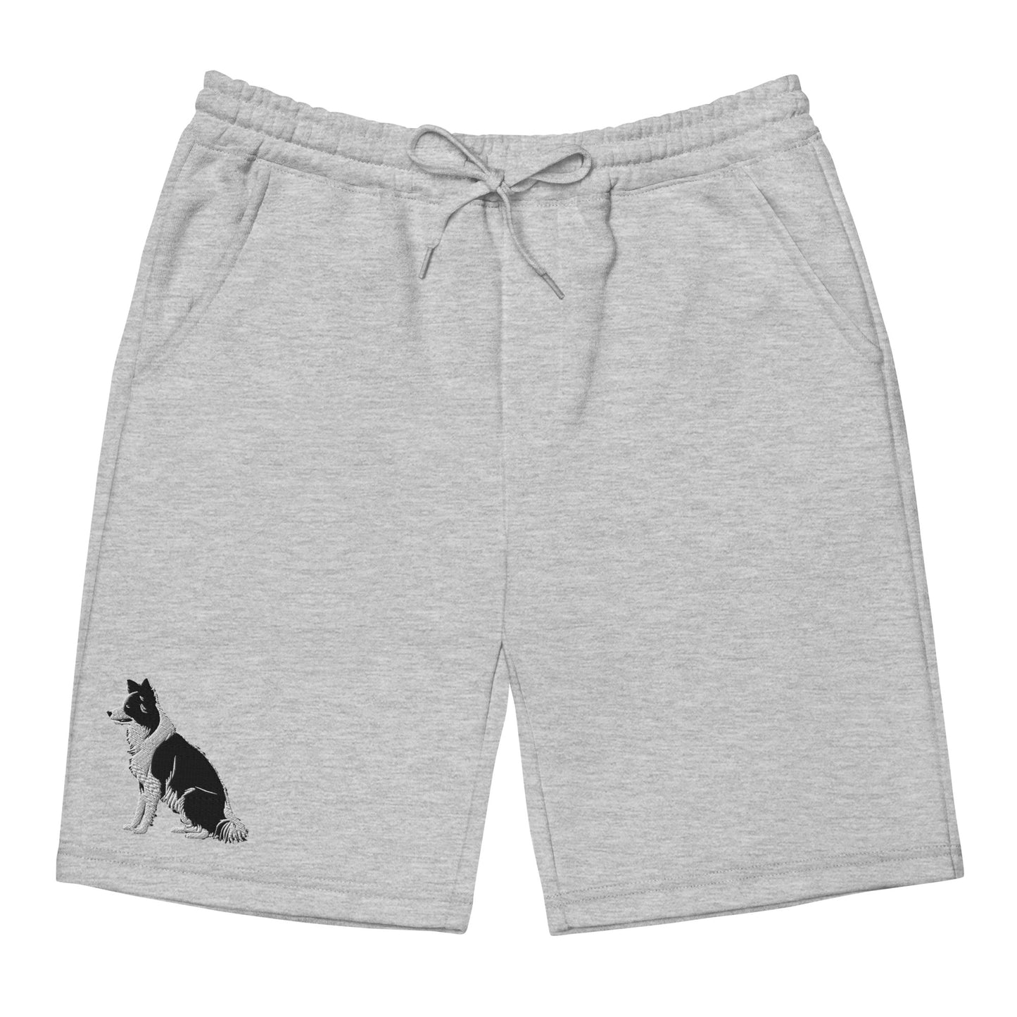 Embroidered Collie Craze Boy Men's Fleece Shorts