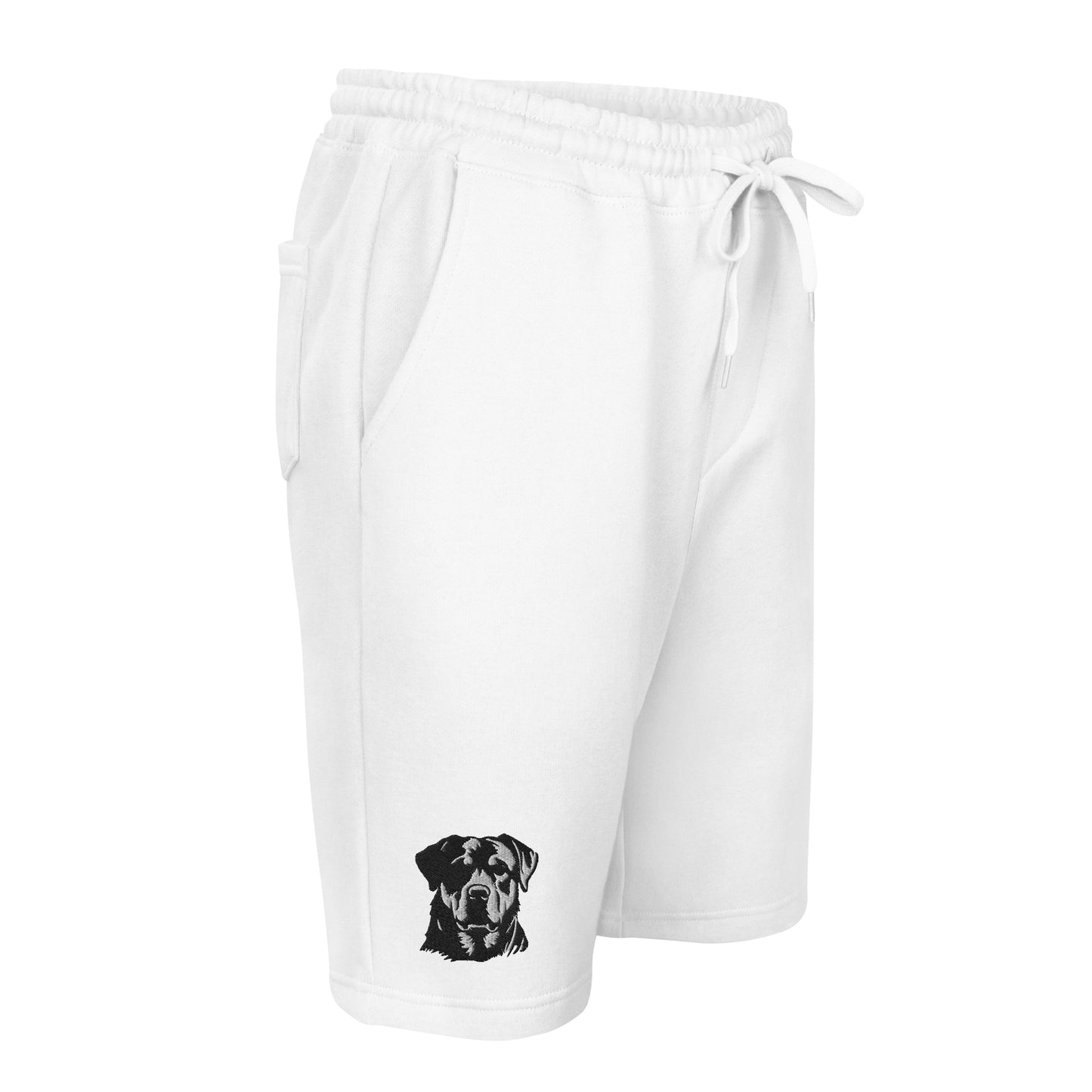 Embroidered Classic Rottie Men's fleece shorts