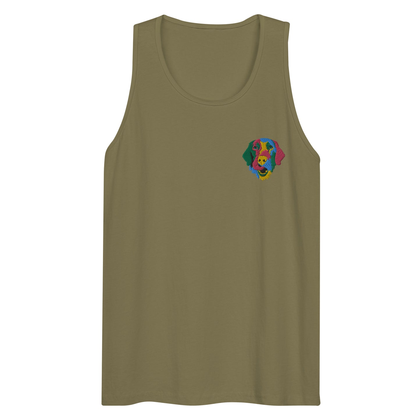 Embroidered Color Silly Lab Men’s Premium Tank