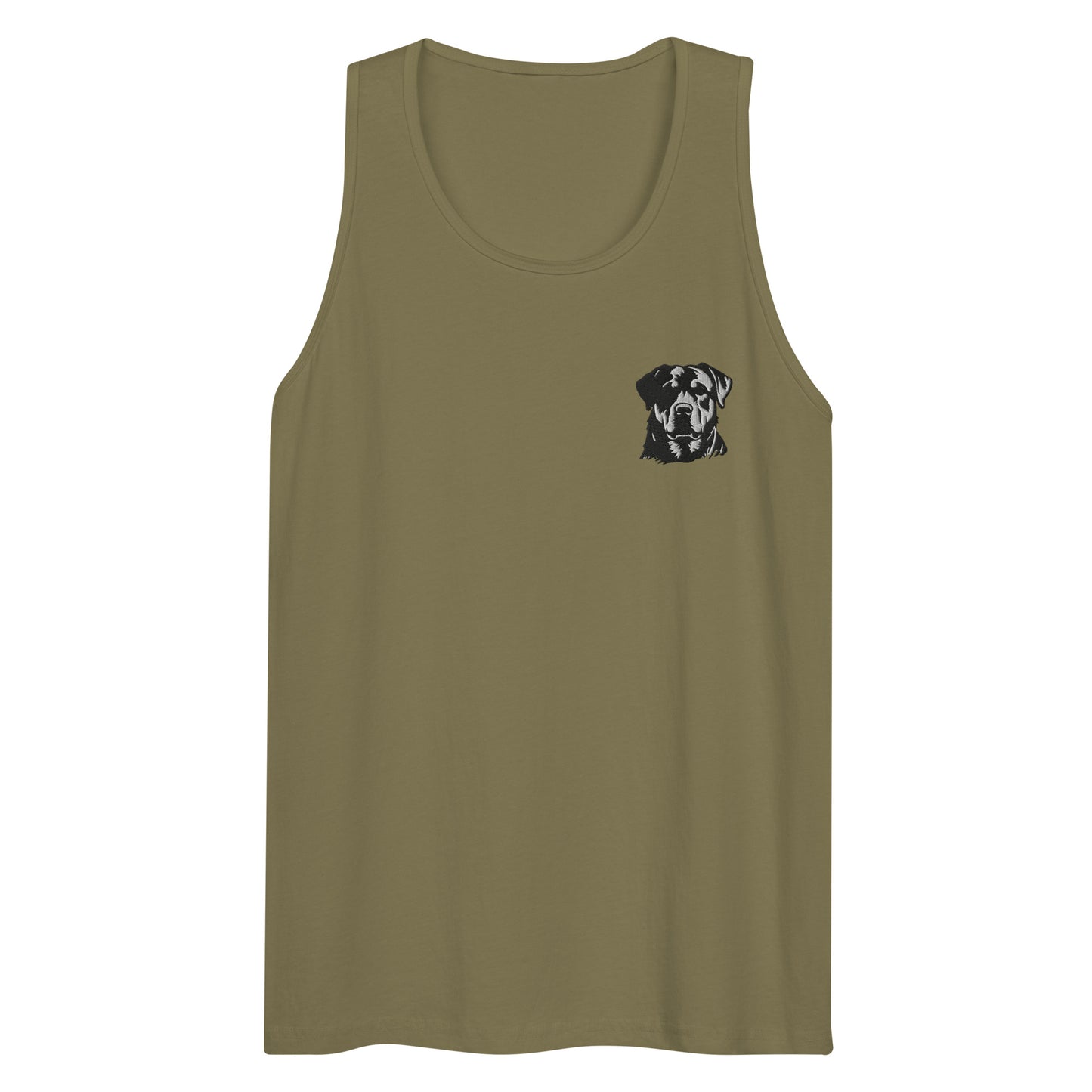 Embroidered Classic Rottie Men’s Premium Tank Top