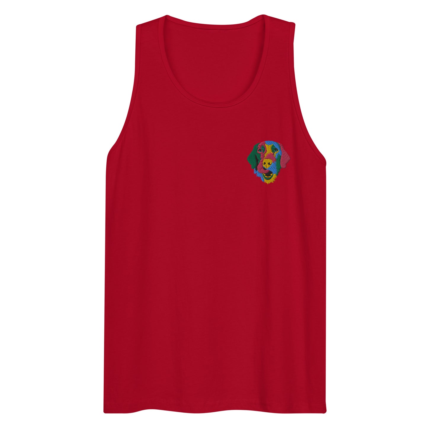 Embroidered Color Silly Lab Men’s Premium Tank