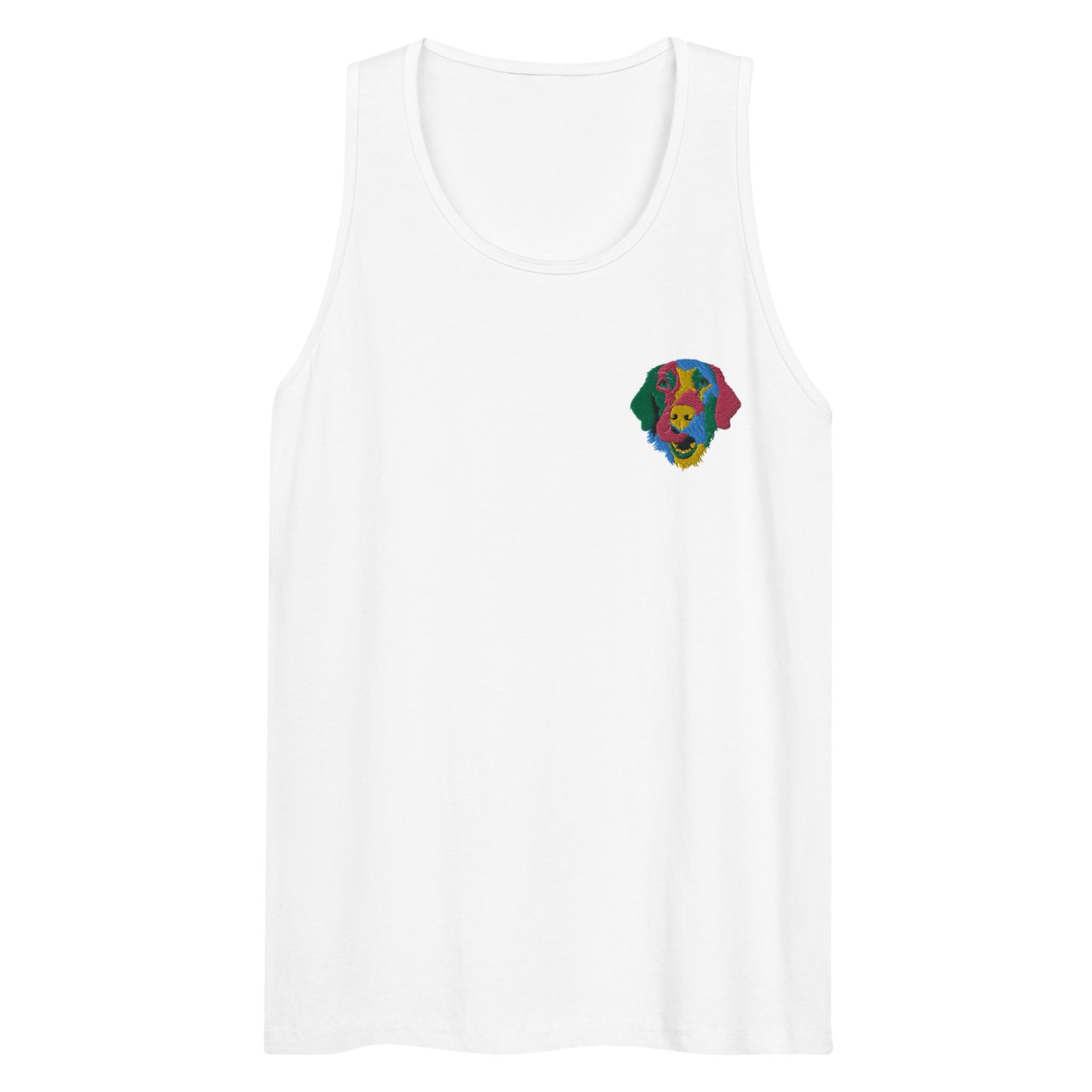 Embroidered Color Silly Lab Men’s Premium Tank