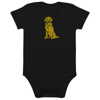 Golden boy Classic embroidered Organic cotton baby bodysuit