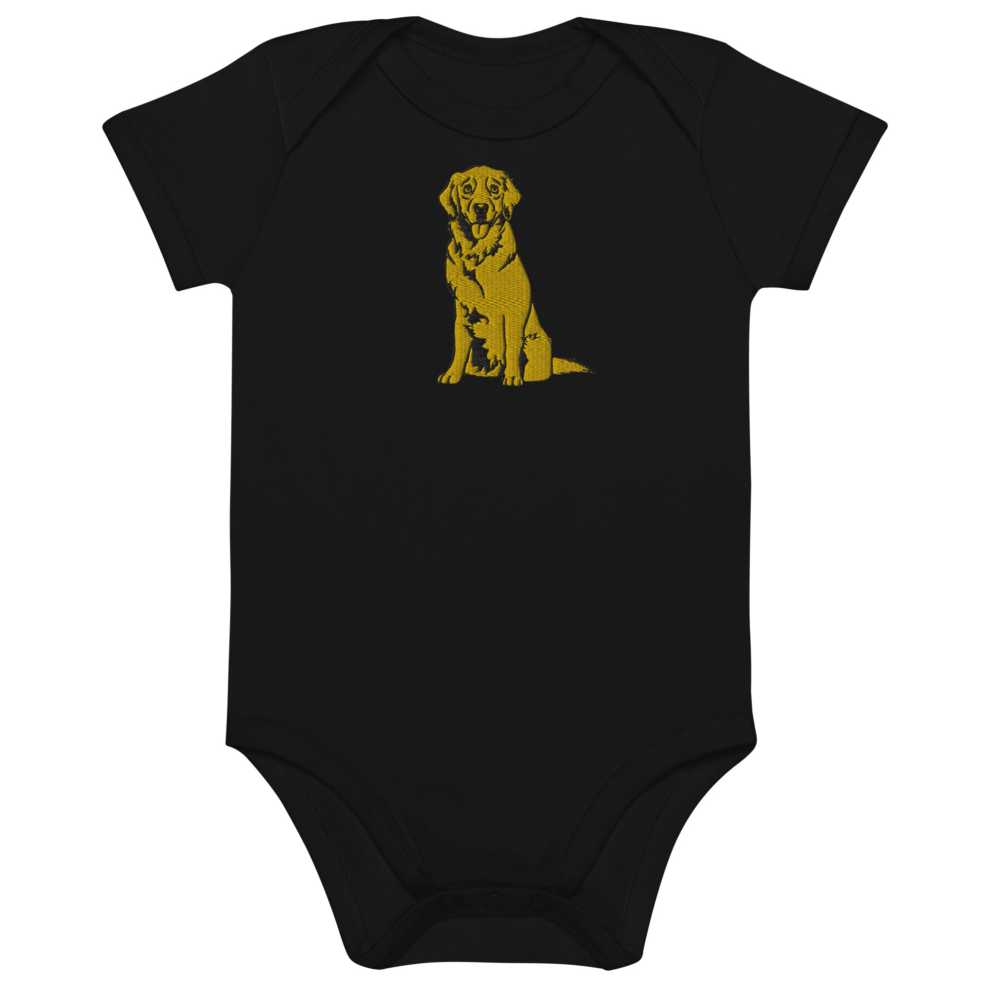 Golden boy Classic embroidered Organic cotton baby bodysuit