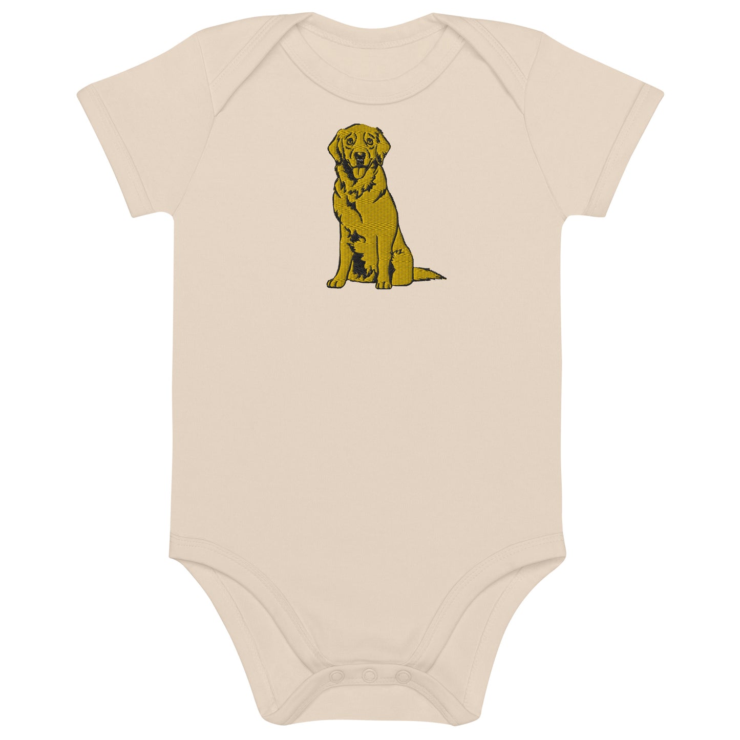 Golden boy Classic embroidered Organic cotton baby bodysuit