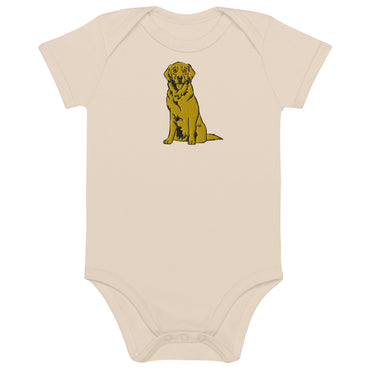 Golden boy Classic embroidered Organic cotton baby bodysuit