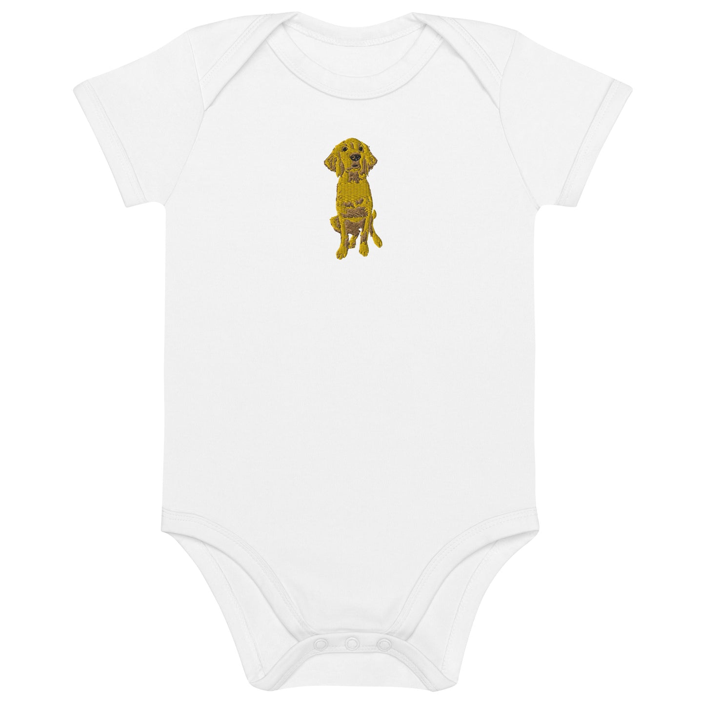 Doodle Boy Classic Embroidered Organic Cotton Baby Bodysuit