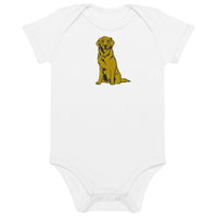 Golden boy Classic embroidered Organic cotton baby bodysuit