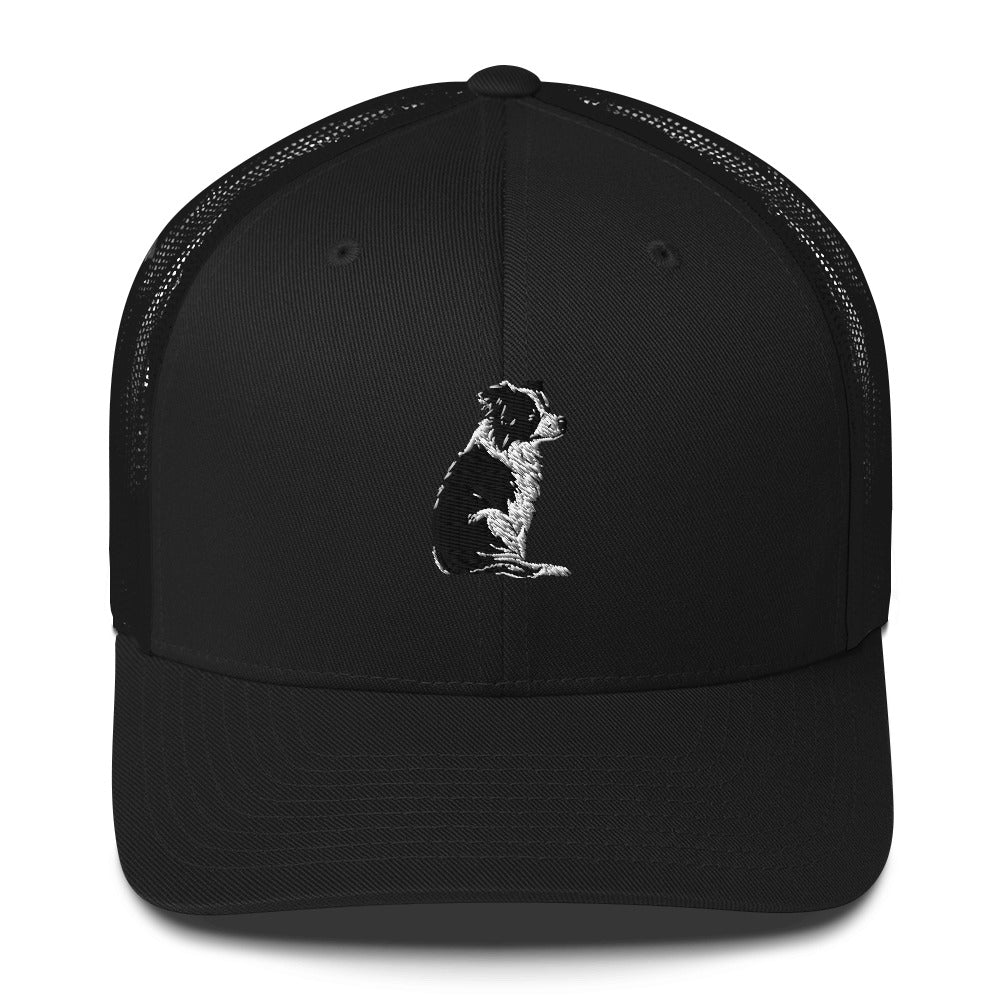 Embroidered Collie Craze Girl Trucker Cap