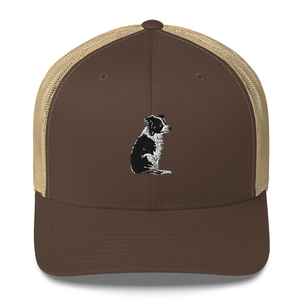 Embroidered Collie Craze Girl Trucker Cap