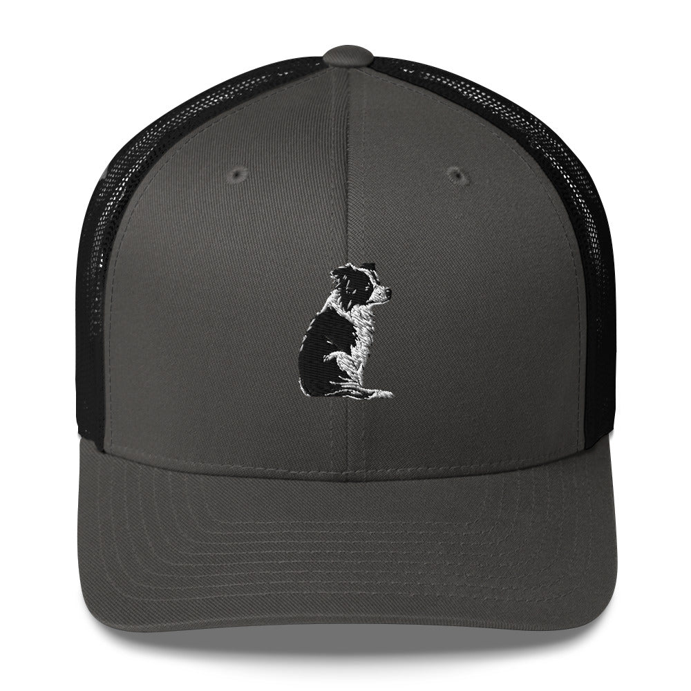 Embroidered Collie Craze Girl Trucker Cap