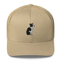 Embroidered Collie Craze Girl Trucker Cap