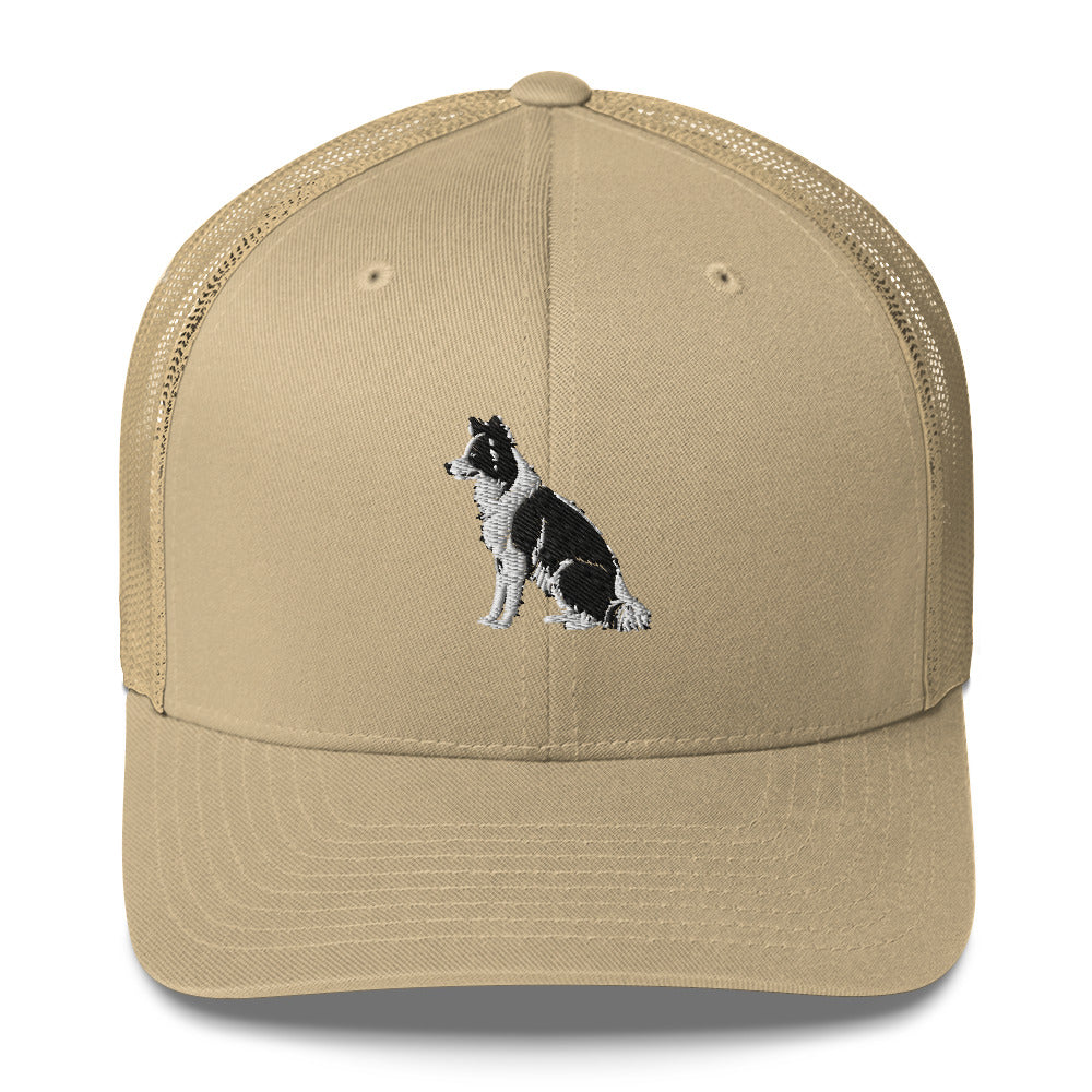 Embroidered Collie Craze Boy Trucker Cap