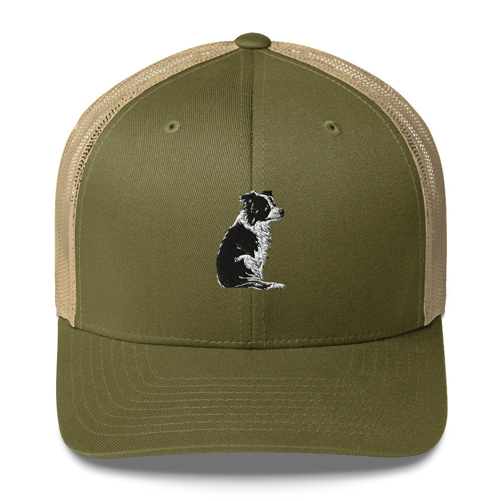 Embroidered Collie Craze Girl Trucker Cap