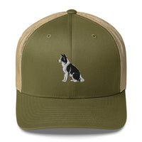 Embroidered Collie Craze Boy Trucker Cap