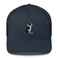 Embroidered Collie Craze Girl Trucker Cap