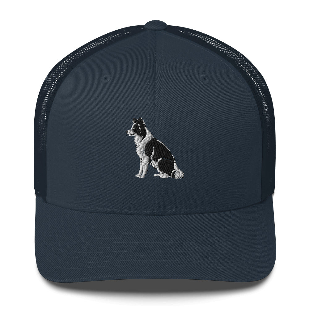 Embroidered Collie Craze Boy Trucker Cap