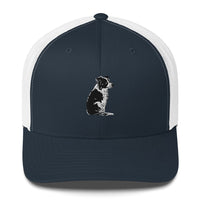 Embroidered Collie Craze Girl Trucker Cap