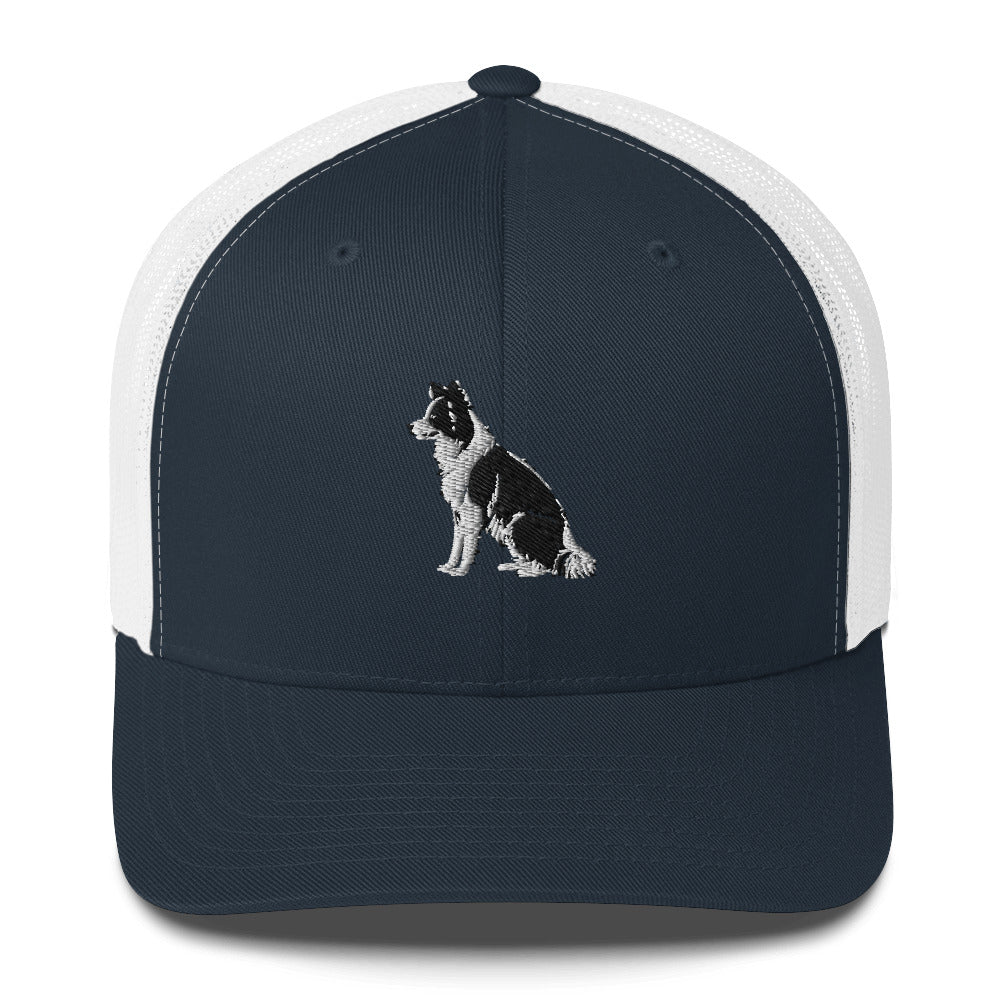 Embroidered Collie Craze Boy Trucker Cap