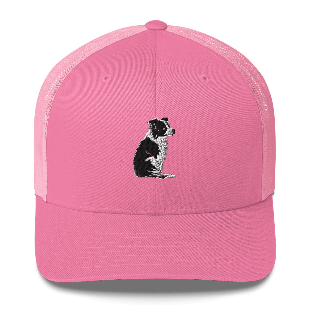 Embroidered Collie Craze Girl Trucker Cap