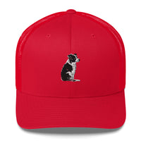 Embroidered Collie Craze Girl Trucker Cap